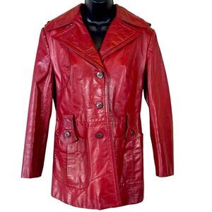 Vintage TFC Red Leather Jacket